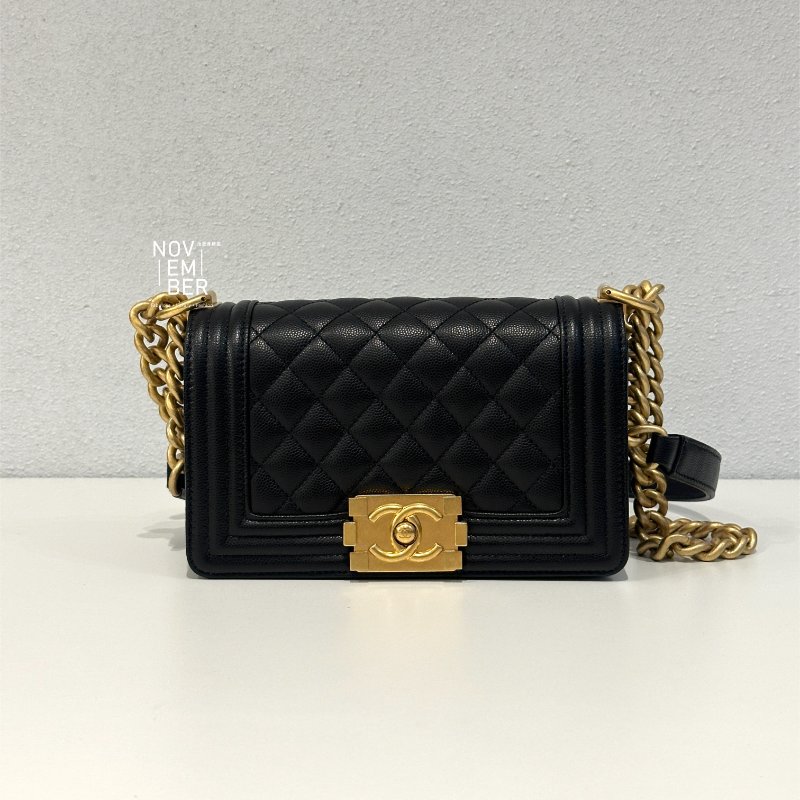 閒置新有購證🙌🏻 芯片款 Chanel 香奈兒 Le Boy 20 黑金-8