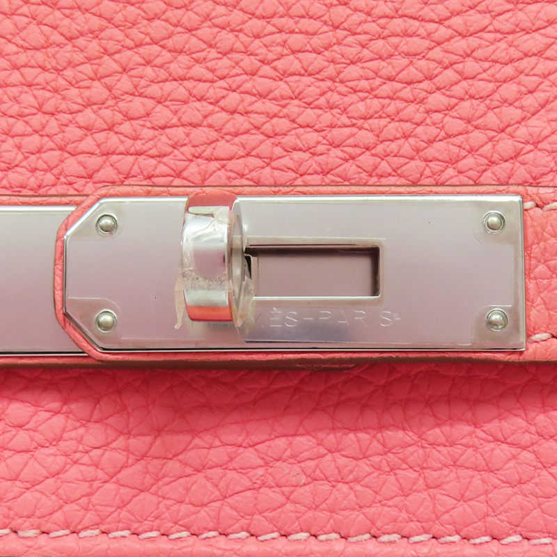 粉色Togo牛皮 Birkin 35 手提包 □P刻 變色【HERMES 愛馬仕】-6