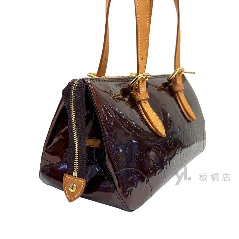 LV酒紅色漆皮肩背包 M93510-2