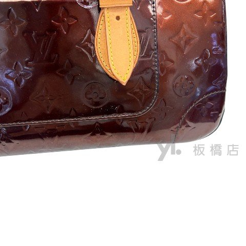 LV酒紅色漆皮肩背包 M93510-4