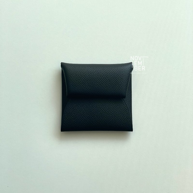 全新💖 Hermès 愛馬仕 黑色 Bastia零錢包-1
