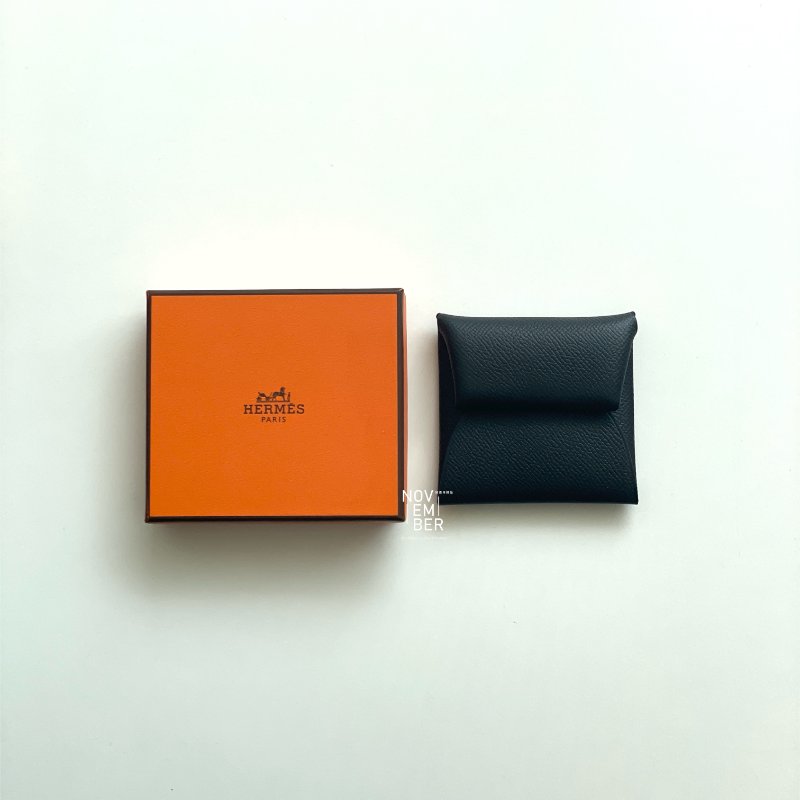 全新💖 Hermès 愛馬仕 黑色 Bastia零錢包-11