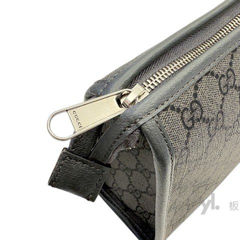 Gucci Ophidia GG 灰色塗層手拿包598234-6