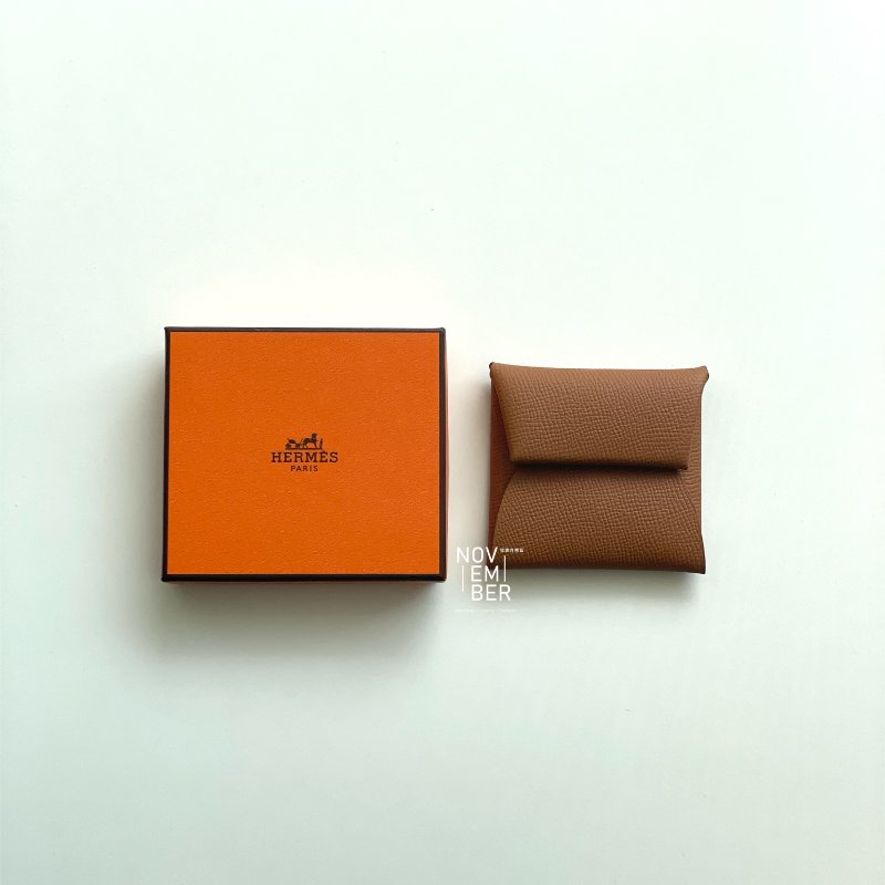 全新💖 Hermès 愛馬仕 金棕 Bastia零錢包-0