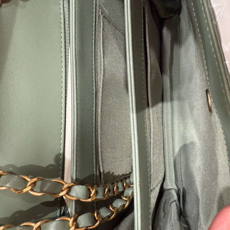 Chanel薄荷綠風琴包-3
