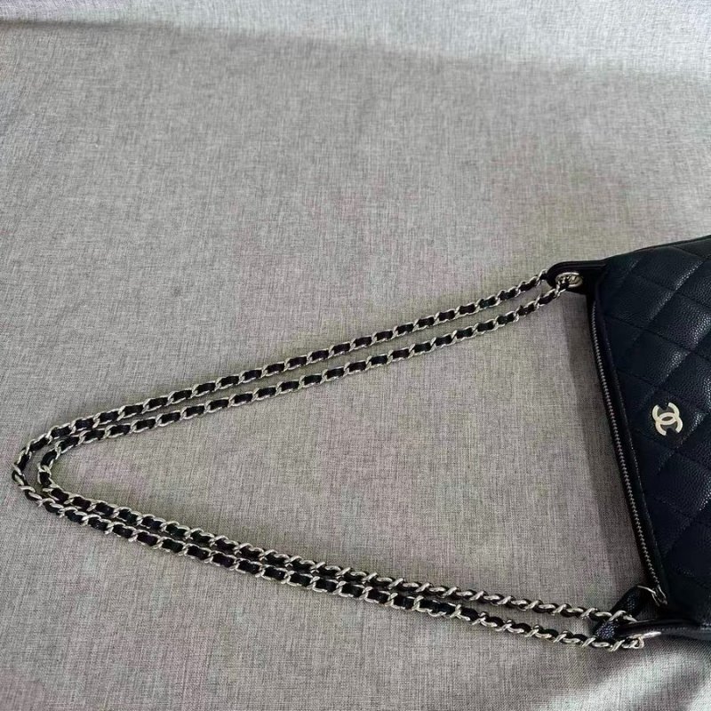 *SHIHNA名牌精品*CHANEL 25A Coco 麻將包黑金 (肩背/側背)-5