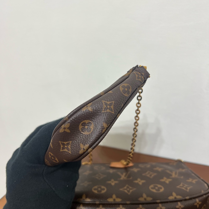 #全網最便宜 Louis Vuitton 三合一 麻將包 粉色肩帶-7
