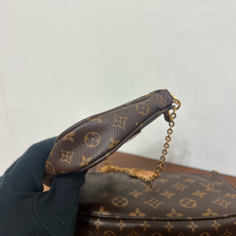 #全網最便宜 Louis Vuitton 三合一 麻將包 粉色肩帶-8
