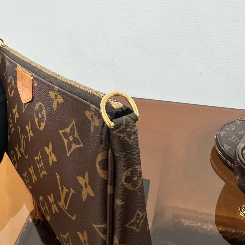 #全網最便宜 Louis Vuitton 三合一 麻將包 粉色肩帶-14
