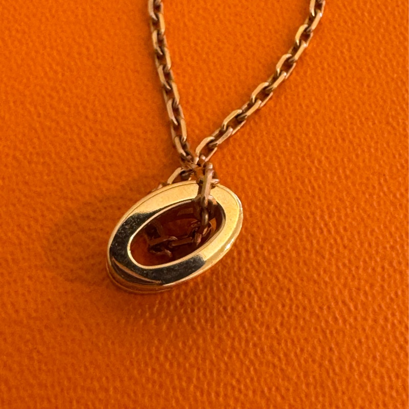 Hermes 黑色玫瑰金popmini項鍊-4