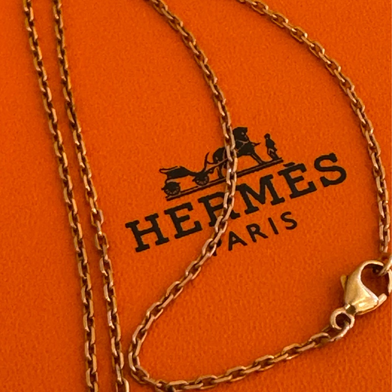 Hermes 黑色玫瑰金popmini項鍊-5