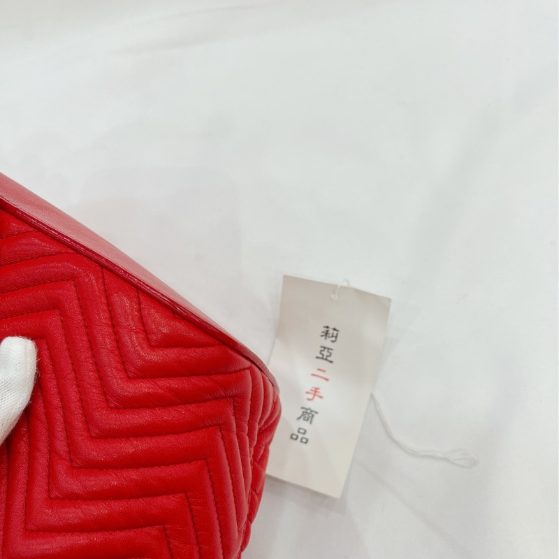 莉亞精品♡ BVLGARI 寶格麗後背包 紅色 二手美包-8