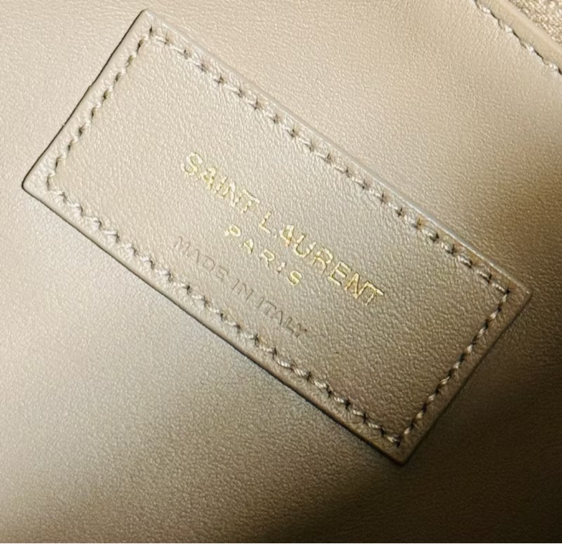 YSL LE 5 À 7粒面皮革柔軟大型手袋 大象灰  HOBO-4