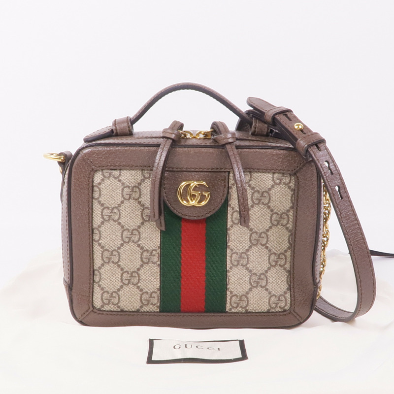 GUCCI 塗層帆布Ophidia GG Mini金扣手挽肩背兩用袋-17