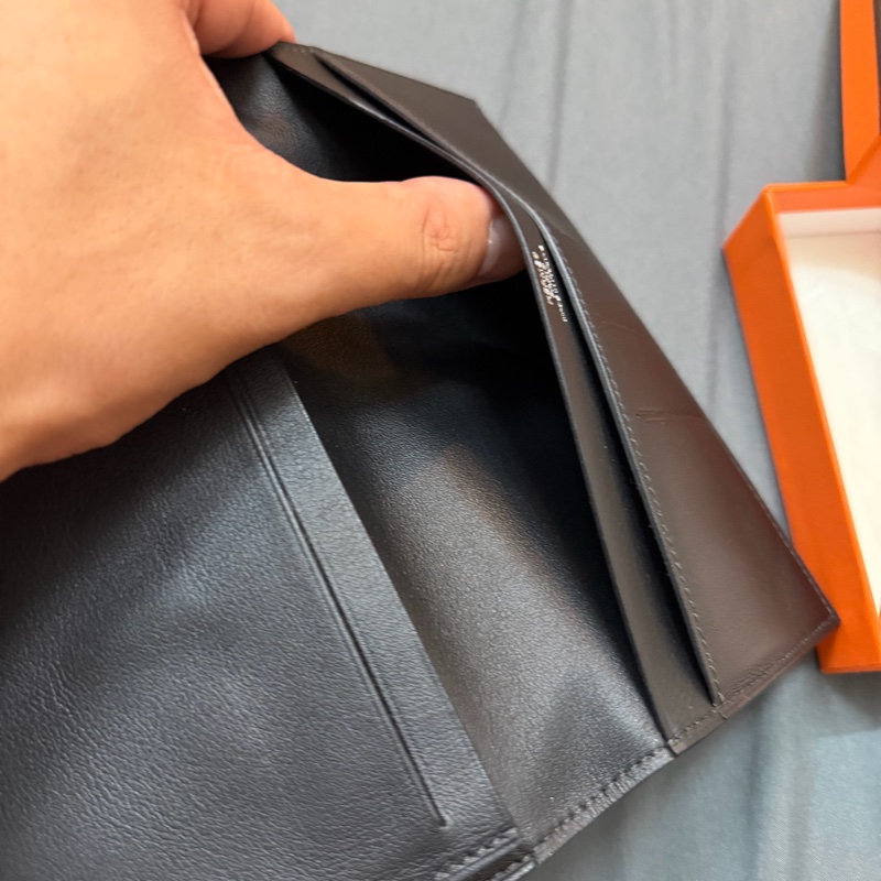 Hermès 黑色絲巾長夾-8
