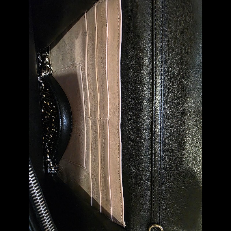 🥰Dior經典騰格紋黑色+銀扣 woc鏈包-11