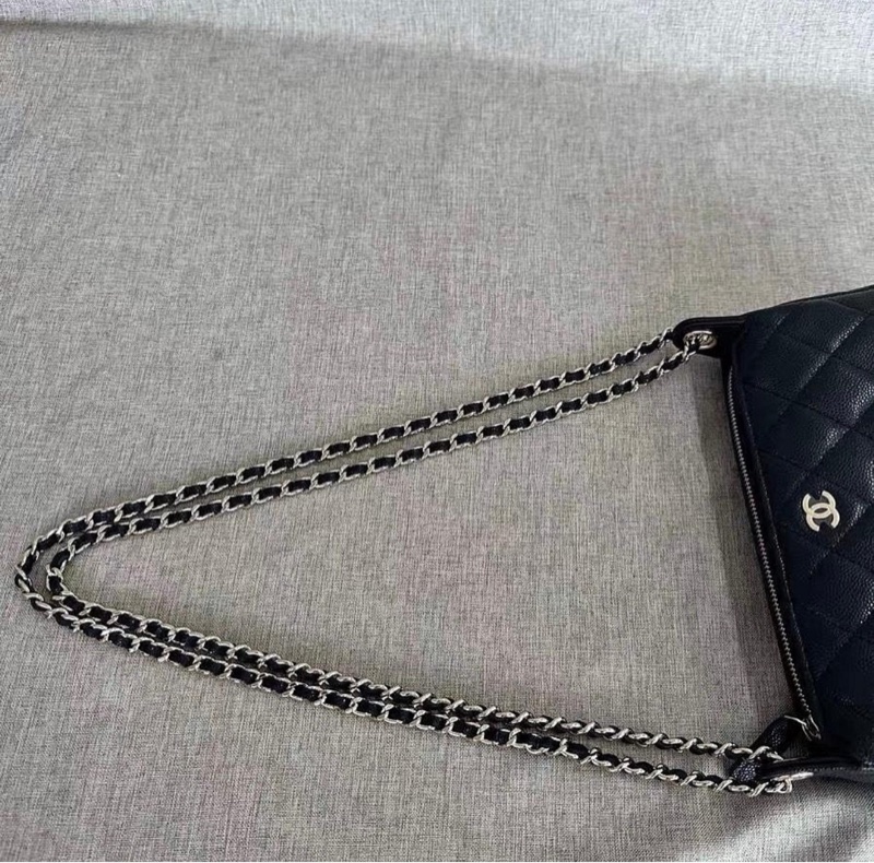 *SHIHNA名牌精品*CHANEL 25A Coco麻將包 黑金(肩背/側背)-1