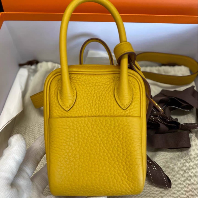🌈Hermes💛Mini Lindy一代💛9D琥珀黄金扣🌈99新🌟TC皮🌟-3