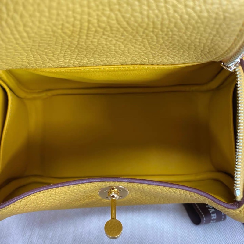 🌈Hermes💛Mini Lindy一代💛9D琥珀黄金扣🌈99新🌟TC皮🌟-4