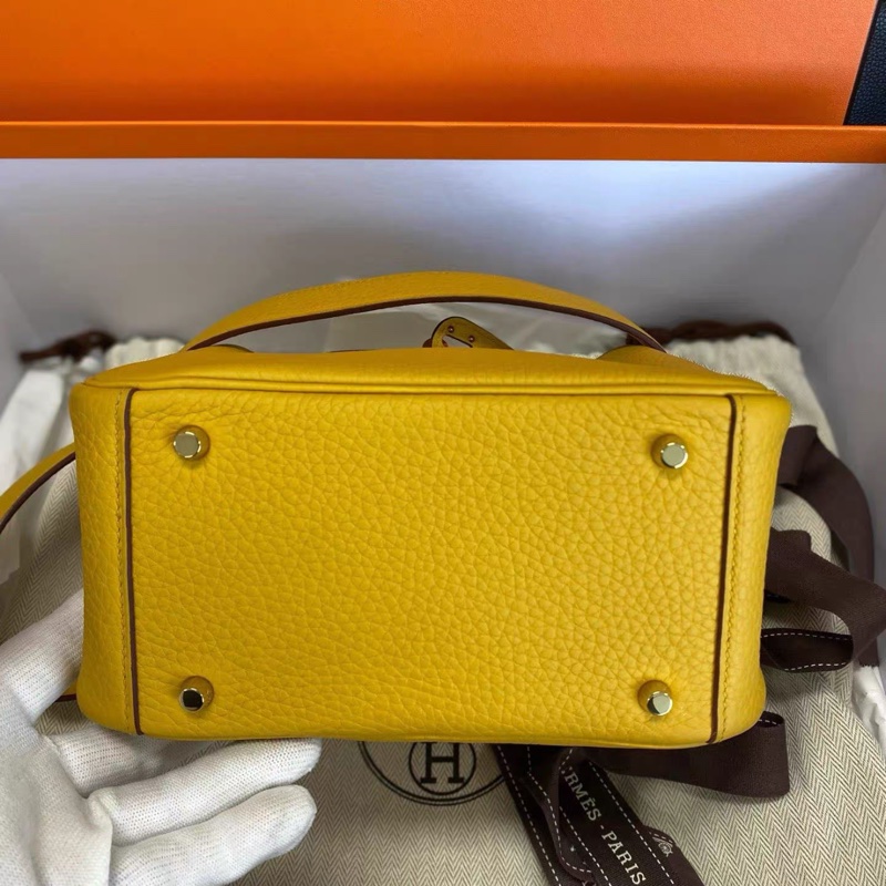 🌈Hermes💛Mini Lindy一代💛9D琥珀黄金扣🌈99新🌟TC皮🌟-5