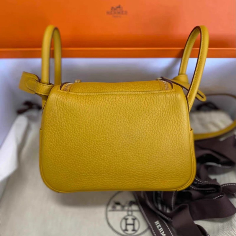 🌈Hermes💛Mini Lindy一代💛9D琥珀黄金扣🌈99新🌟TC皮🌟-6