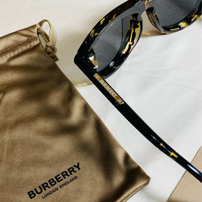 🎁全新盒裝新款Burberry 巴寶莉 斑駁質感太陽眼鏡 墨鏡-2