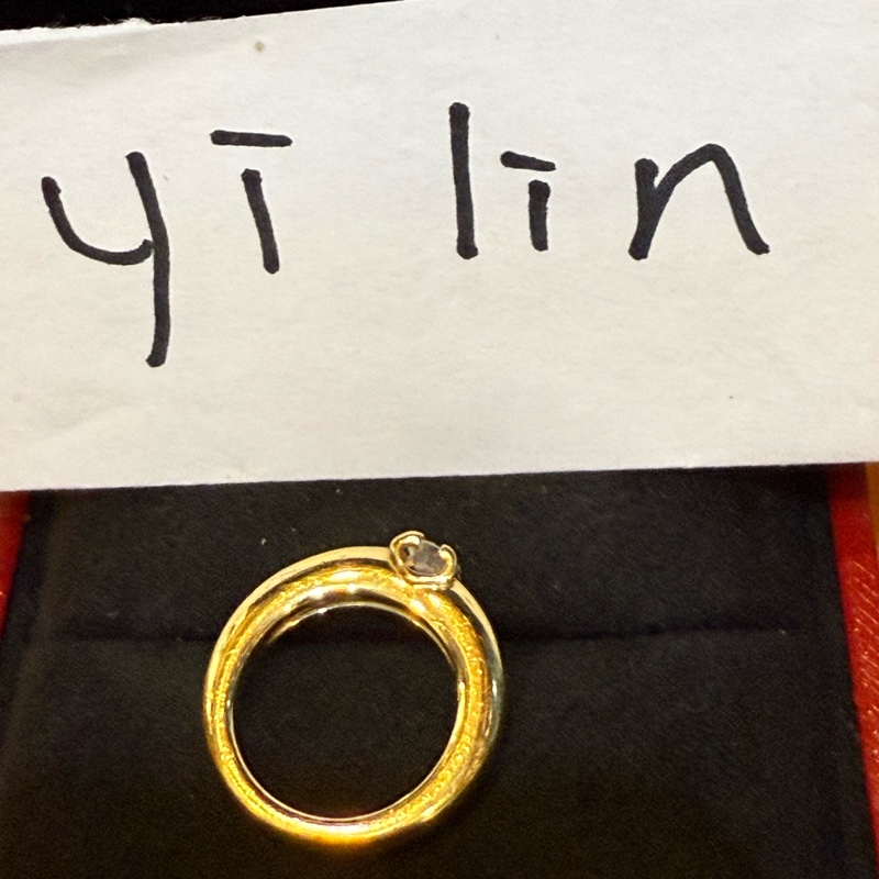卡地亞Cartier au750黃K金30分復古鑽戒-3