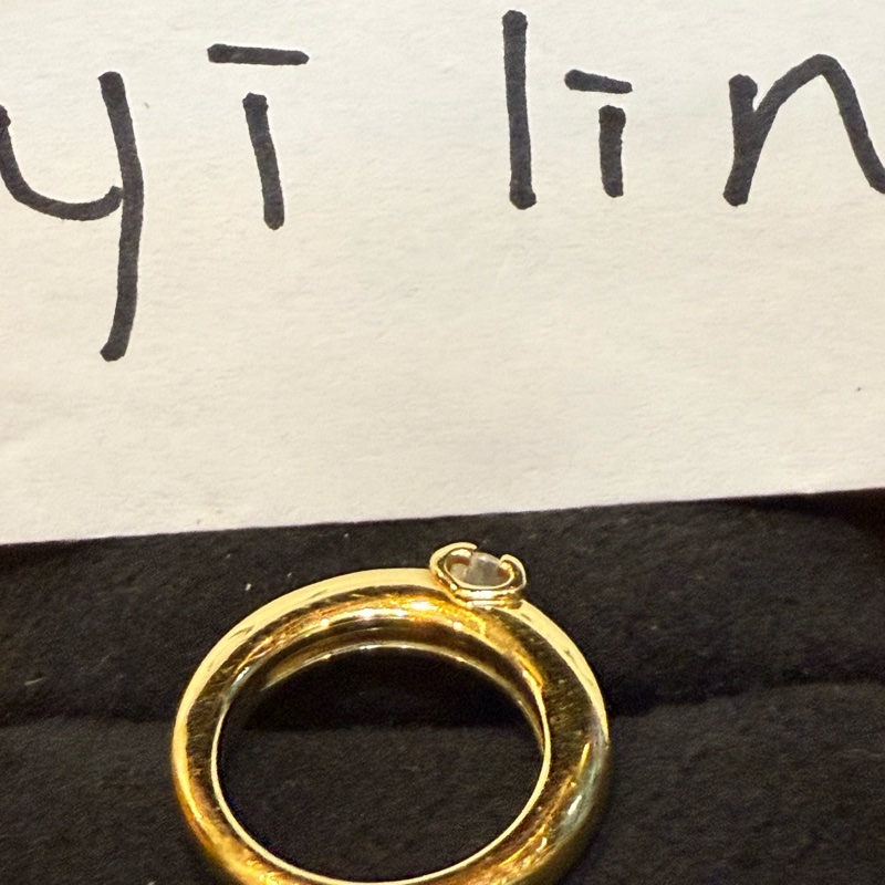 卡地亞Cartier au750黃K金30分復古鑽戒-11