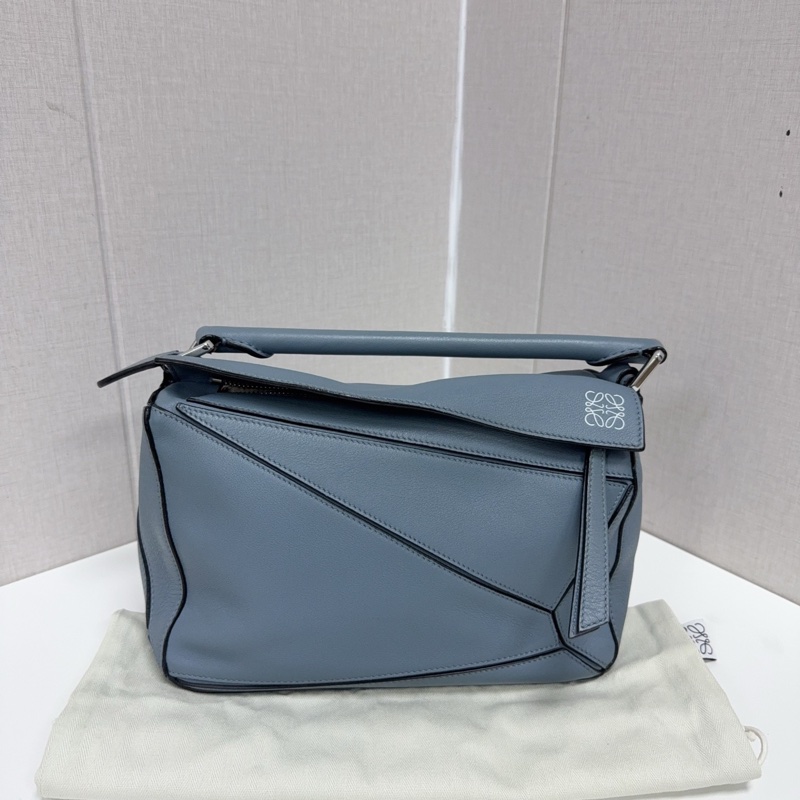 98新LOEWE羅意威 Puzzle幾何包 霧霾藍色 小號-1