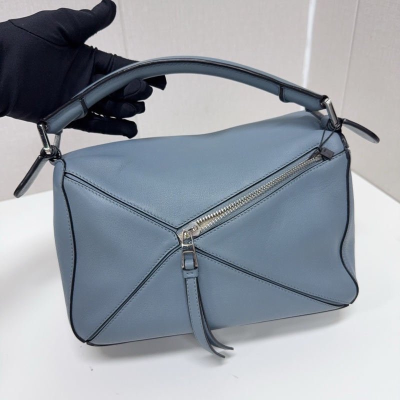 98新LOEWE羅意威 Puzzle幾何包 霧霾藍色 小號-2
