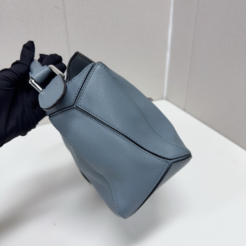 98新LOEWE羅意威 Puzzle幾何包 霧霾藍色 小號-3