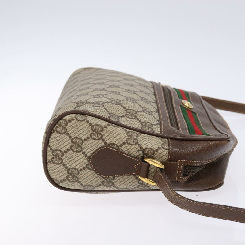 【日本直送】GUCCI GG Supreme Web Sherry Line 包款 PVC 米金色 56 02 088 正品 137908-2