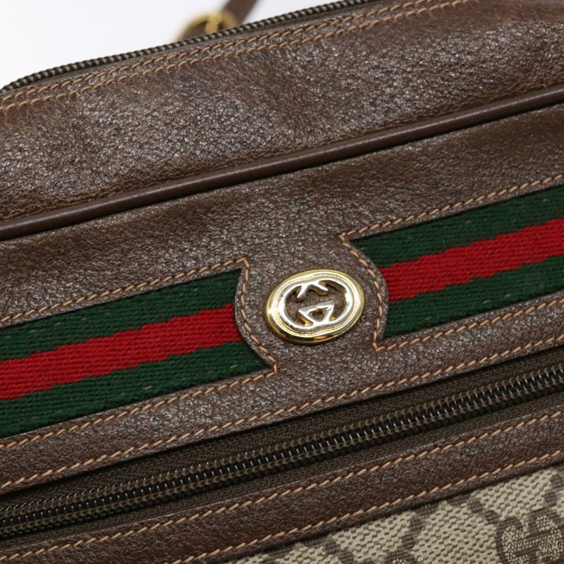【日本直送】GUCCI GG Supreme Web Sherry Line 包款 PVC 米金色 56 02 088 正品 137908-16