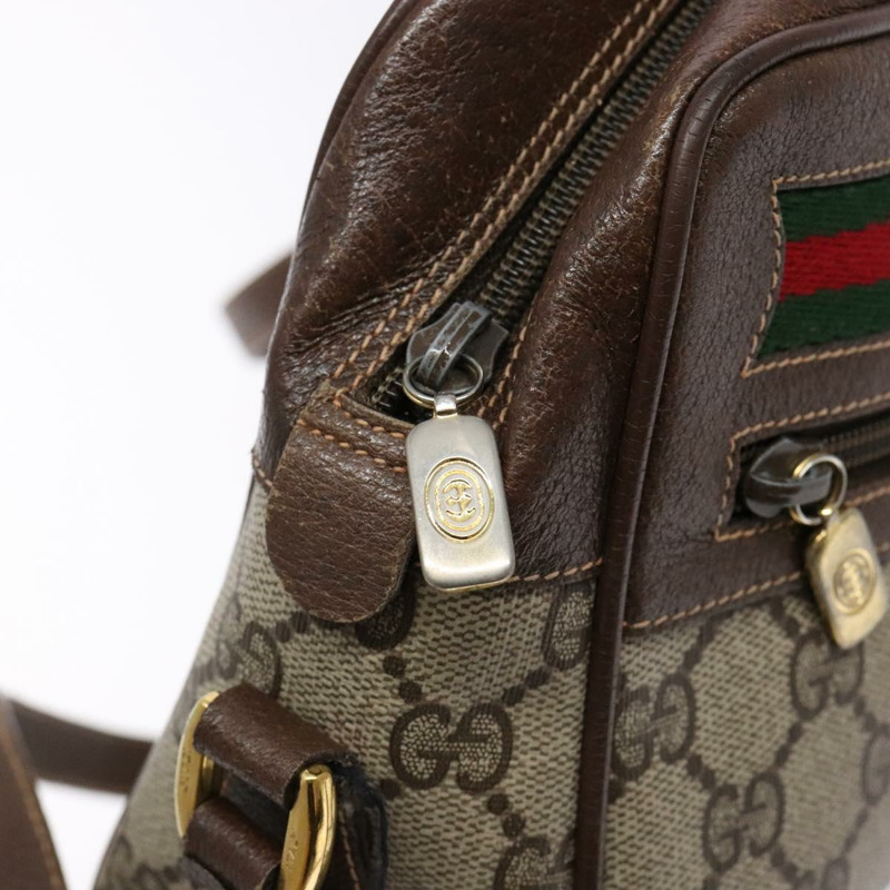【日本直送】GUCCI GG Supreme Web Sherry Line 包款 PVC 米金色 56 02 088 正品 137908-17