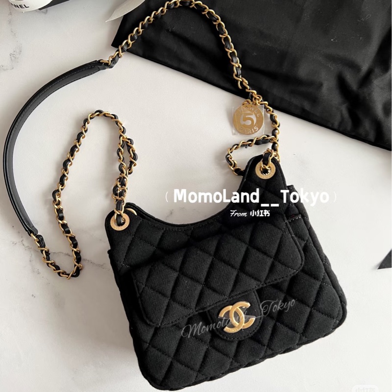 ෆ Chanel 23C天貓精靈🖤帆布款hobo🈶購證-5