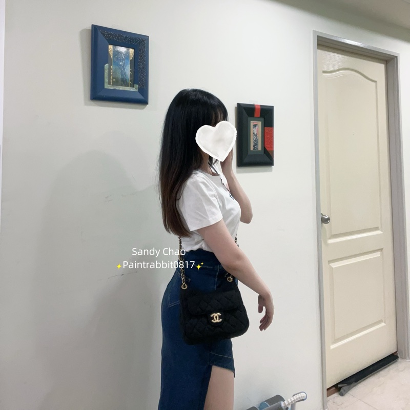 ෆ Chanel 23C天貓精靈🖤帆布款hobo🈶購證-7
