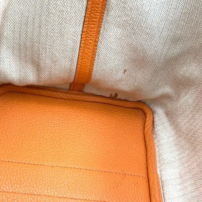 愛馬仕/Hermes 花園Garden包36 愛馬仕橙 框n刻 手提包-15