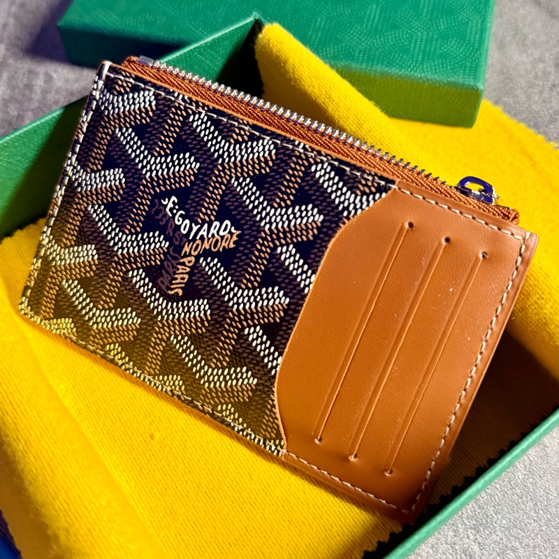 Goyard 黑棕色拉鍊卡夾-0