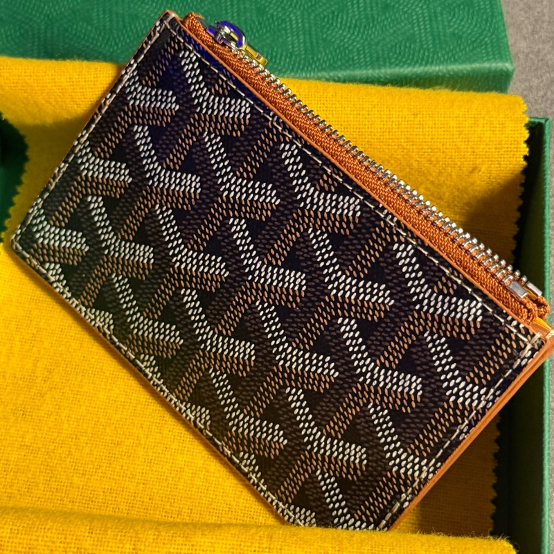 Goyard 黑棕色拉鍊卡夾-2