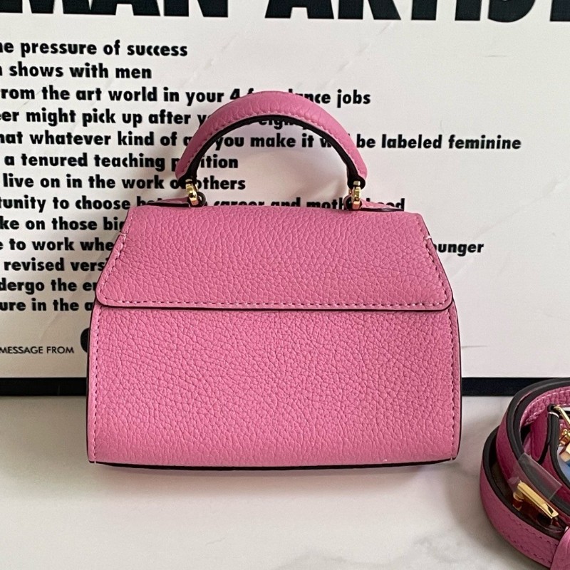 Moynat 莫奈 Rejane 女士手提包斜挎包 mini Taurillon Blush牛皮 玫瑰粉色 金色鎖扣 手提包肩背包-1