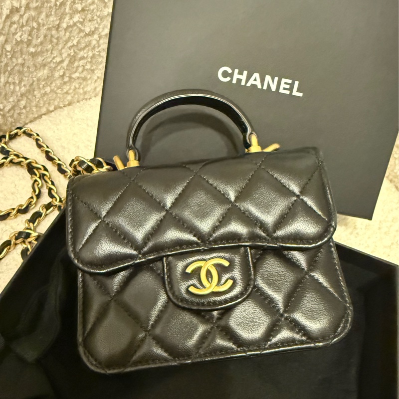 Chanel 手工坊 黑金 小廢包 斜背包-1