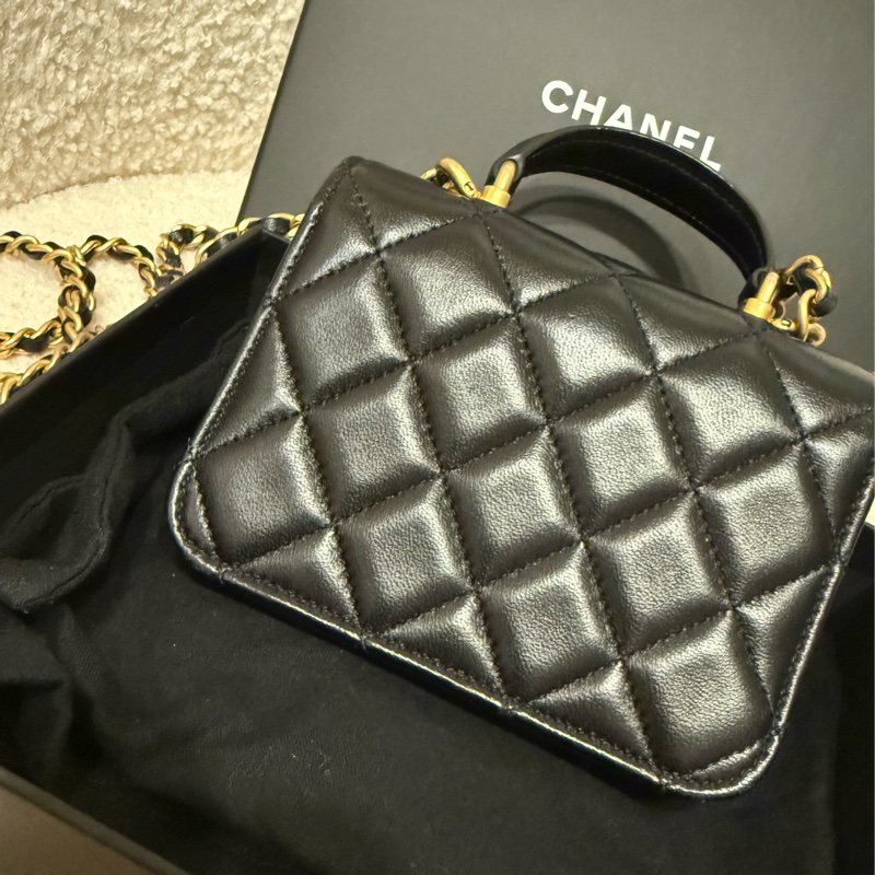 Chanel 手工坊 黑金 小廢包 斜背包-2