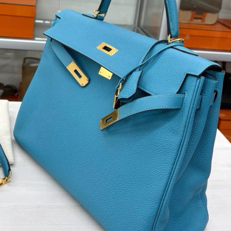 99新 Hermes 7B松石藍Kelly35,框R,Togo-3