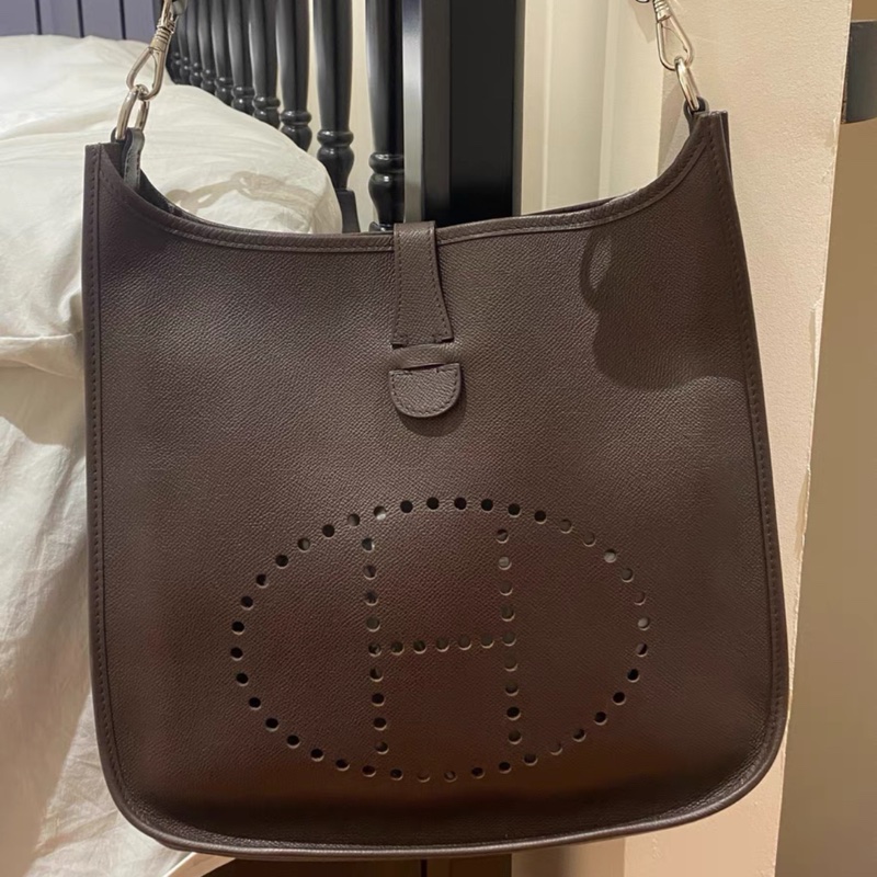 Hermes Evelyne 33 烏木色 epsom皮 原始成色-6