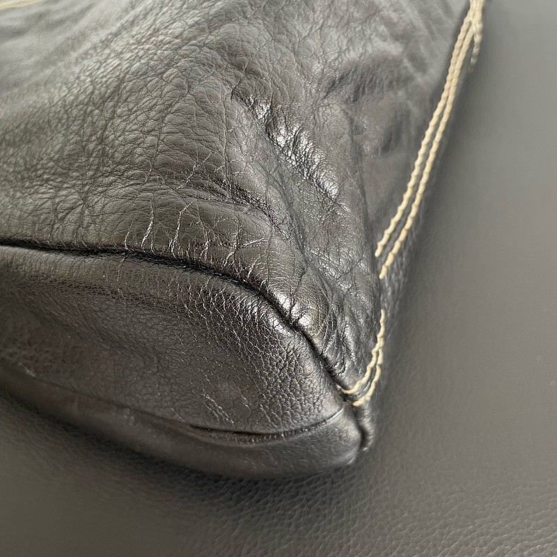 Miu miu Vintage 中古黑色蝴蝶結 肩背包 底長30cm-17