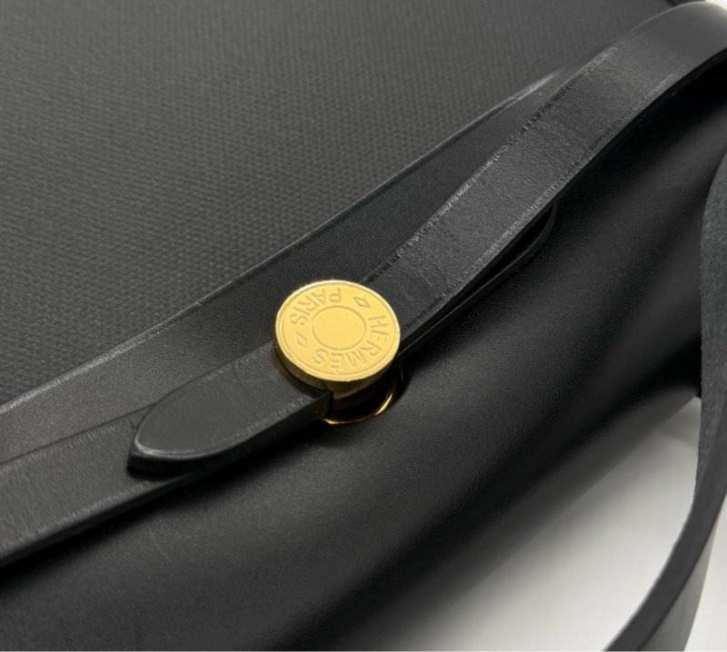 愛馬仕HERMES HERBAG31最美黑金釦手提包肩背包稀有熊貓配色手提包肩背包-10