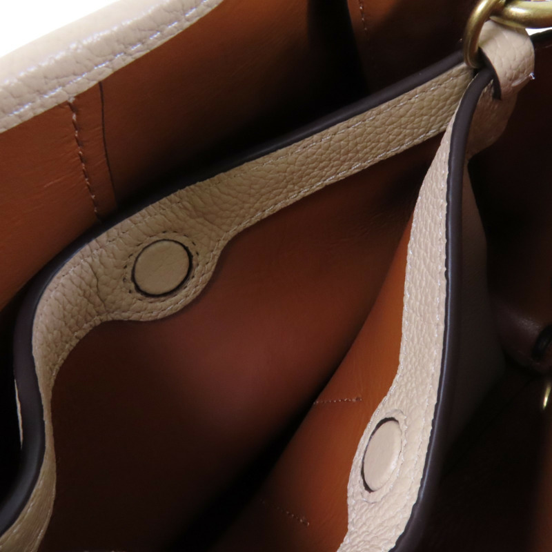 COACH 牛皮皮革2Way Shoulder Bag金扣手挽肩背兩用袋-5