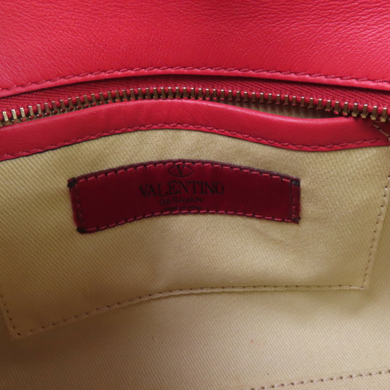 Valentino 牛皮皮革Rockstud金扣手挽肩背兩用袋-5