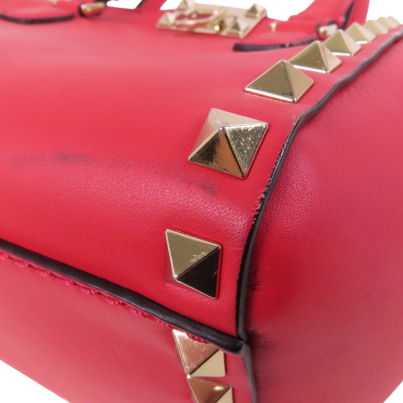 Valentino 牛皮皮革Rockstud金扣手挽肩背兩用袋-11