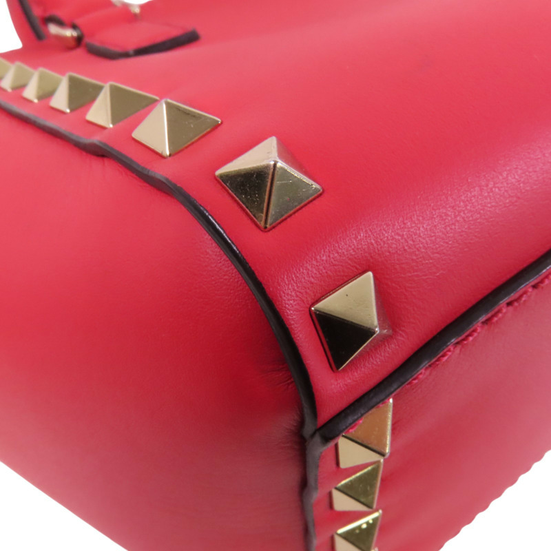 Valentino 牛皮皮革Rockstud金扣手挽肩背兩用袋-12